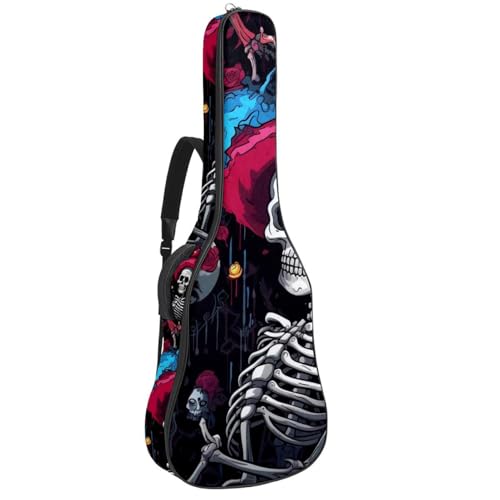 Sac pour guitare acoustique crâne coloré : protégez votre guitare