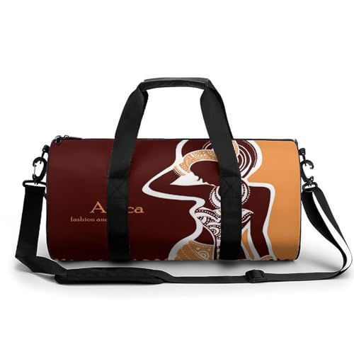 Sac weekend femme africaine compact 45cm spacieux pour le sport et le camping