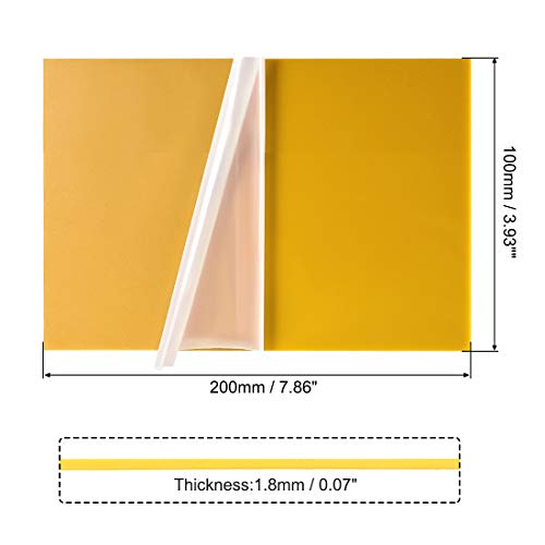Image of uxcell Yellow Cast Acrylic Sheet,4 inch x 8 inch,1.8mm Thick,Plastic Acrylic Board for Signs Display Projects,Craft(10x20cm)