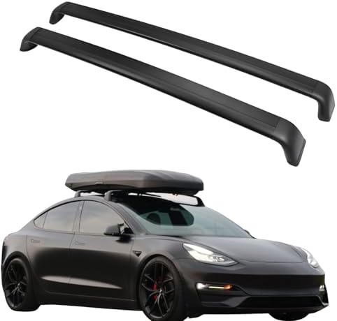 KUYAFUWO Roof Rack Cross Bars for 2017-2024Tesla Model 3,Black OE...