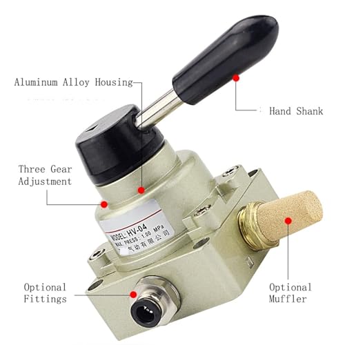 Vanne rotative pneumatique HV-04 compacte 3 positions avec levier d'indexation - 4