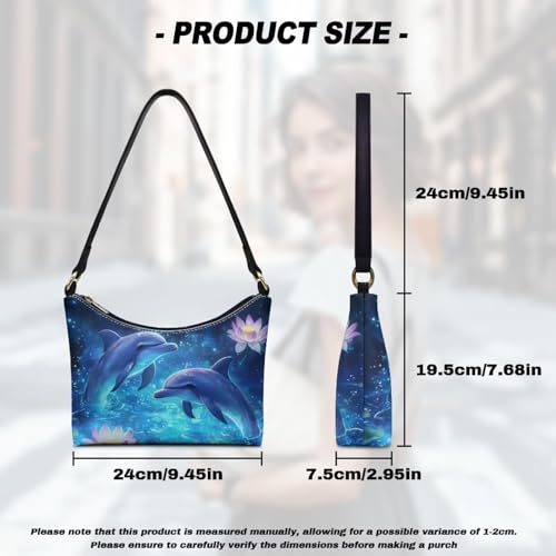 Image of Handbag for Women Leather Underam Shoulder Bag with Zipper Fashion Work Purse Waterproof Travel Wallet