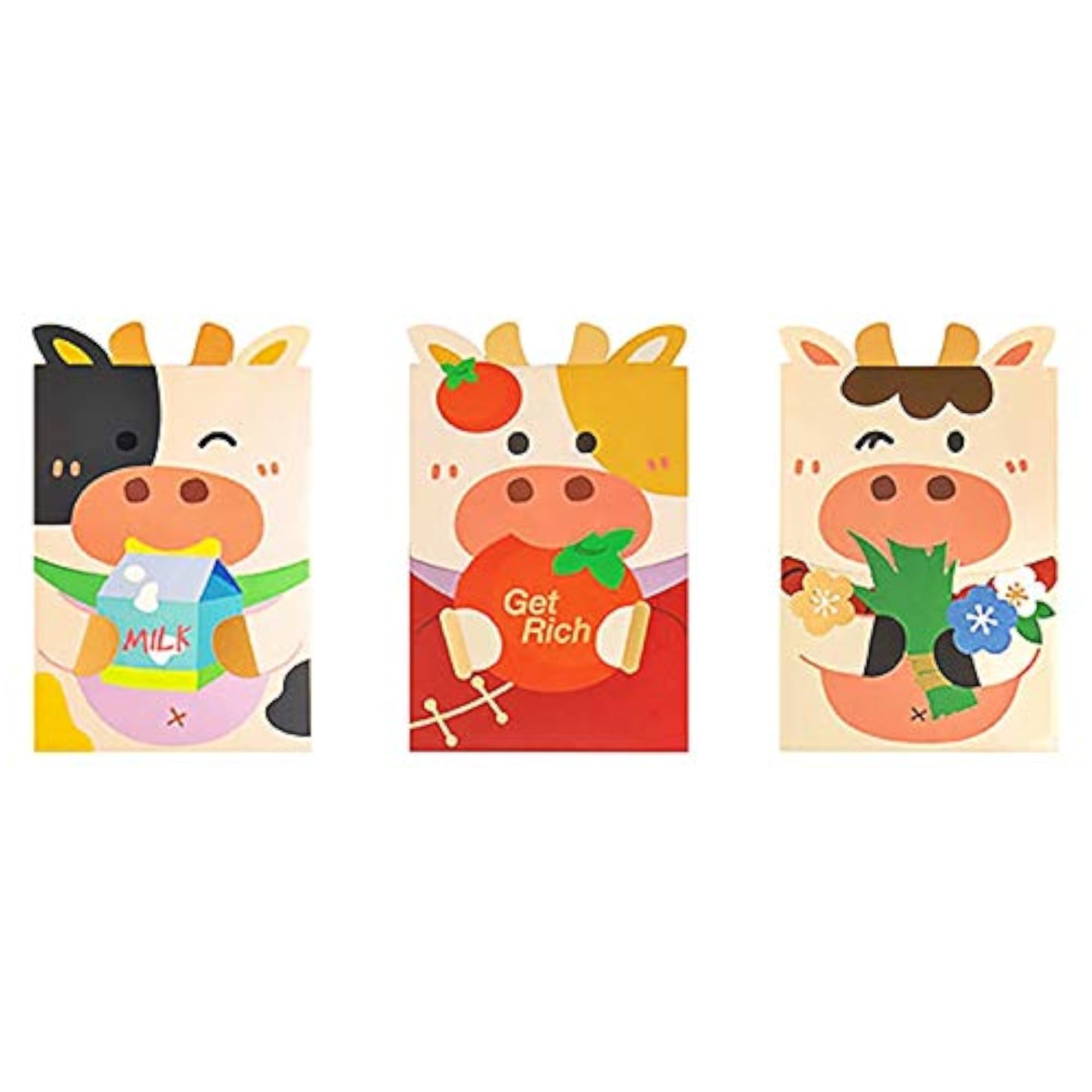 18pcs Lucky Cartoon Red Money Packets for Gifting
