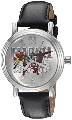 [�����p�r���v]Marvel Iron Man Women's W002582 Iron Man, Captain America, Spider-Man Analog Display Analog Quartz Black Watch[���s�A���i]