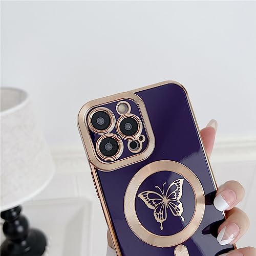 Coque iPhone 14 Pro Max aimantée protection intégrale design carré papillon - 4