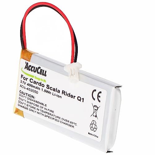 Batterie compatible avec Cardo Rider Q1, Scala Rider Q1, Q3, Scala Rider Q3, FM, Solo WW452050PL, WW452050PL_C, Cardo Louis Special Edition