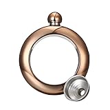 Material: este petaca de pulsera está hecha de acero inoxidable 304 apta para alimentos. Con un delicado proceso de galvanoplastia al vacío, brilla con la luz y no se decolora. Cuenta con el diámetro interior perfecto para que la puedan llevar la mayoría de las personas (embudo no incluido).