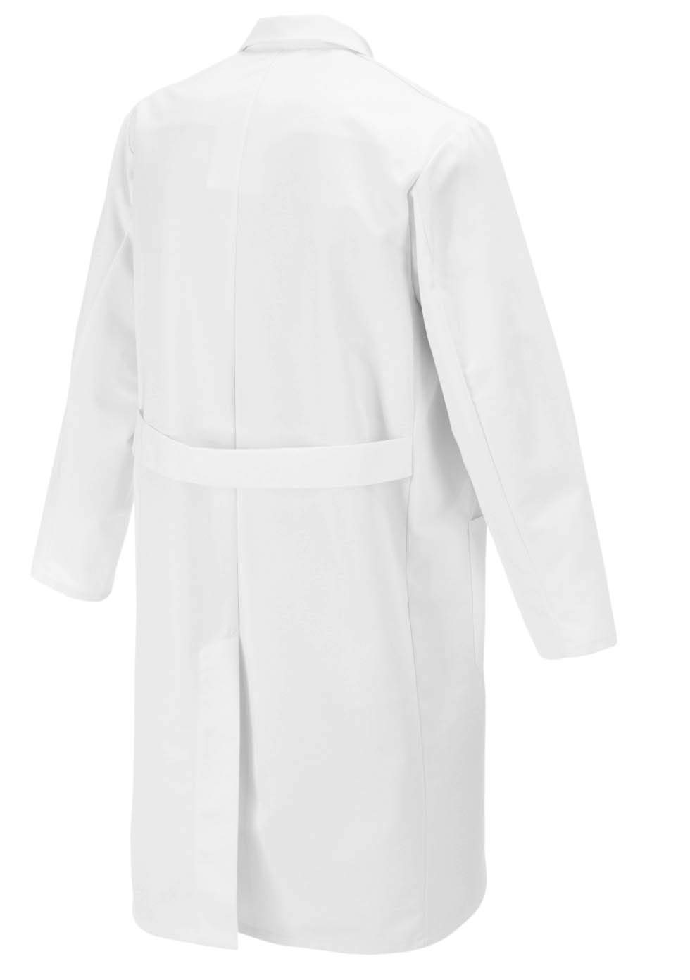 BP 1619-130-21-64n - Abrigo de manga larga para hombre (205,00 g/m², algodón puro), color blanco