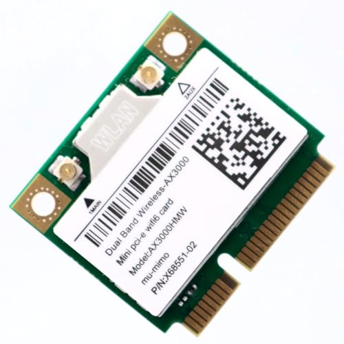 Image of Legacy Mini-PCIe Wi-Fi Card for Intel AX200 | Half Mini PCIe Network Card | 2.4 GBP with Bluetooth 5.2 Support | HMC WLAN Replacement Part AX200.HMWG Wi-Fi Card AX200HMW