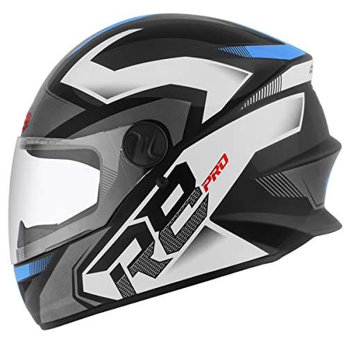CAPACETE FECHADO PRO TORK R8 PRO BRILHANTE PRETO - AZUL TAM. 58