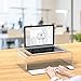 Beimu Acrylic Monitor Stand Riser Acrylic Laptop Stand Riser PC Holder Clear Computer Monitor Stand for Desk White Laptop Stand for Desk Compatible with iMac MacBook All Notebooks