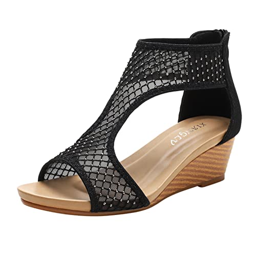 Chaussures de plage pour femme : pantoufles compensées et flip flop respirantes en rose