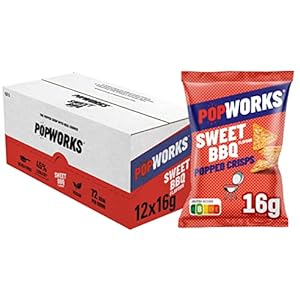 Popworks Sweet BBQ Chips, Doos 12 stuks x 16 g