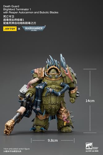 Image of JOYTOY Death Guard Warhammer 40k 1 /18 Action Figure Death Guard Blightlord Terminator 4PCS Collectible Gifts,Toys for Kids 15+ and Adults 4.8-inch