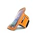 Produktbild System-S Sportarmband Fitness Laufen Biking Armband Neopren Tasche Hülle Cover für iPhone 6 Plus und für Samsung Galaxy Note 4 3 Edge orange