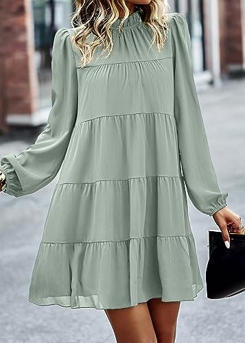 Image of KIRUNDO Women's 2026 Fall Long Sleeve Baby Doll Dresses