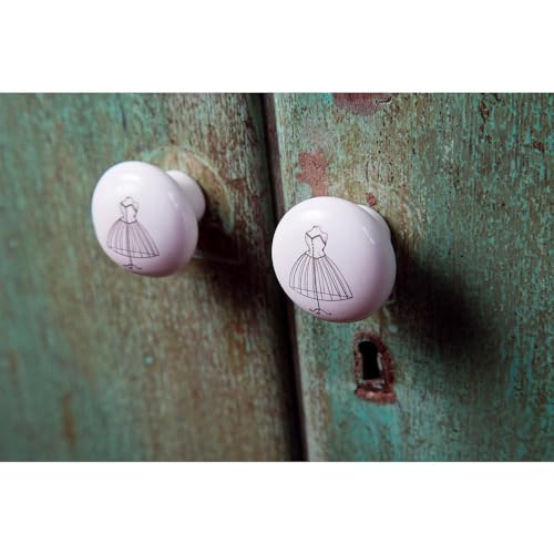 Rei BLISTER with 4 ROUND KNOBS for FURNITURE MADE in PORCELAIN ILLUSTRATED FINISH MOD.E817 diameter 40mm, Multicoloured - Image 4