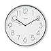 Price comparison product image Hama Silent Wall Clock Korsika (30 cm, Quiet Quartz Analog Clock, Large Numbers, Non-Ticking Design, Hour Minute Second Hands, Glass Cover, Battery Included) Black