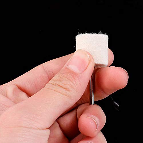 Oudtinx 100Pcs Multifunctional Wool Felt Mandrel Mounted Grinding Polishing Accessories Attachment Set - Comepatible With Dremel-1/8 Inch Shank #TOP7