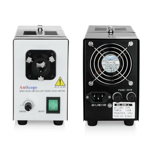 AmScope HL250-B Fiber Optical Microscope Illuminator 150W Light Source