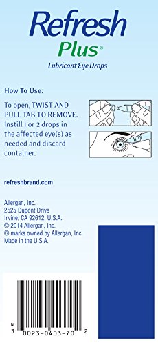 Refresh Plus Lubricant Eye Drops, Value Size, 70-0.01 Fluid Ounce (0.4 Ml) Containers #TOP1
