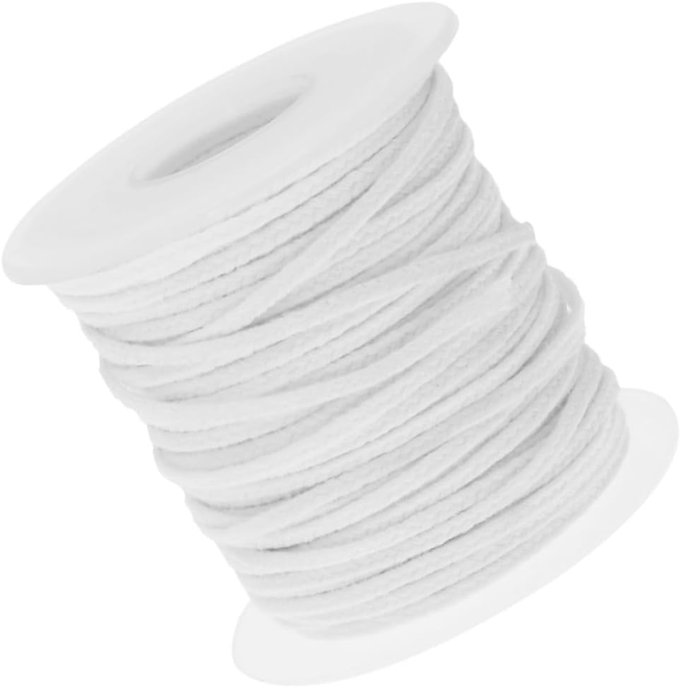 1roll Cotton Candle Wicks Spool Pre-Waxed Strands for Candle Making for Pillars and Easy to White