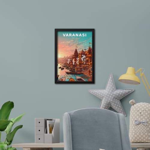 Image of Goat Villa Varanasi India City Heritage Framed Laminated Poster Wall Hanging Wooden Photo Frames 12 X 9 Inches