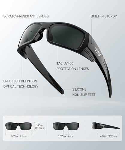 Image of Polarized Sport Sunglasses-for-Men Sun-Glasses: Mens Wrap Sunglasses for Fishing Cycling Running UV400 Protection