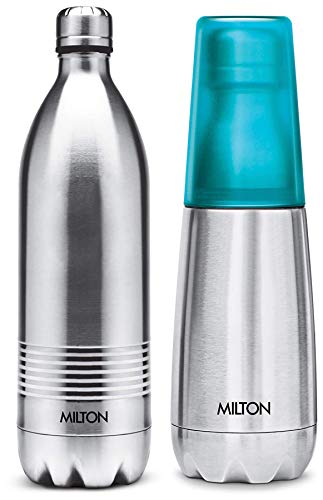 Milton Thermosteel Duo Deluxe Vacuum Insulated Flask 1l Silver