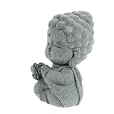 STOBAZA Estatua de Buda para Acuario Decorativa Pequeña Escultura para Jardín y Tanque de Peces Adorno Exterior Resistente y Detallado para Decoración Viveros y Escritorio