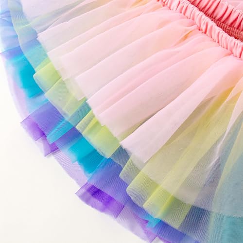 Image of 6M-3T Infant Baby Girl Tutu Skirt Toddler Girls Solid Color Tulle Skirts Birthday Outfits with Headband