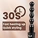 Bo'laiya 5 in 1 Curling Wand Set with Temperature Display, Curling Iron Set with 5 Interchangeable Ceramic Curling Wands, Instant Heat Up, Suitable for All Hair Types (Black)