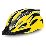 CDDSML Fahrradhelm, Allround-Fahrradhelm, Fahrradhelm für Herren, Ski-Helme, Damen, verstellbar, Erwachsenen-Radhelm für Outdoor-Sport, Reitzubehör (Farbe: Gelb)