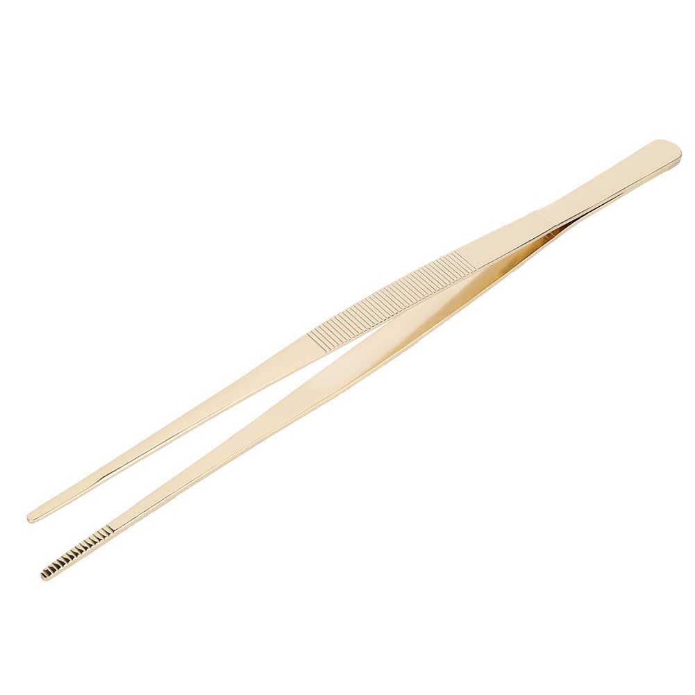 Cocoarm Pęseta Kuchenna Klips do żywności ze Stali Nierdzewnej 30 Cm Pęseta do Gotowania z ząbkowaną końcówką i Ergonomicznym Uchwytem Zbierania Ogórków Dekoracja Ciast i Zastosowanie w Wąskich