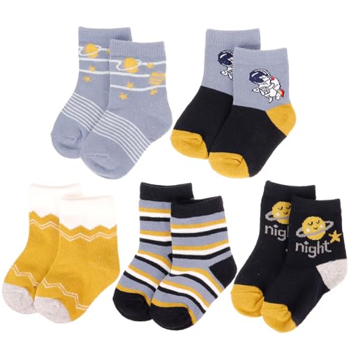 Holibanna 5 Pairs Cotton Socks - Baby Girls Boys Ankle Socks - Toddler Socks Short Socks Cute Ankle Socks