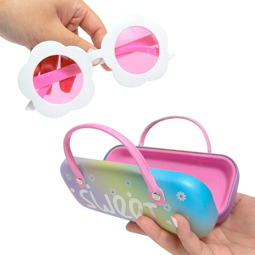 LUV HER Kids Daisy Sunglasses & Case Set – Girls Sunglasses Polarized Lenses – Sweet Floral Design4