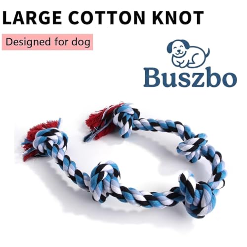 Image of Cotton Rope Dog Toy Combo for Medium & Large | 5 Knot Chew Toy with Carrot Rope | Teething Toy for Dogs, Cat & Puppies Washable Play Set