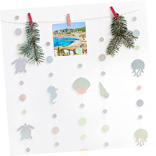 PRETYZOOM 24 Pçs Bebê Guirlandas Do Mar Festa Oceano Com Papel De Bandeirola Os Suprimentos Pendurad
