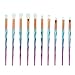 Produktbild ZHQHYQHHX Make-up Pinsel Make-up Pinsel Set, Diamant Langer Griff Premium Wimpern Augenbrauen Eyeliner Foundation Cheeks Pinsel Set (10 Stück) (Color : Lila, Size : One Size)