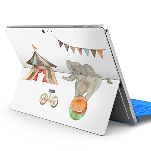 igsticker Surface pro7 (2019) pro6 pro2017 pro4 専用 スキンシール サーフェス ノートブック ノートパソコン カバー ケース フィルム ステッカー アクセサリー 保護 012770 ぞう 動物 サーカス