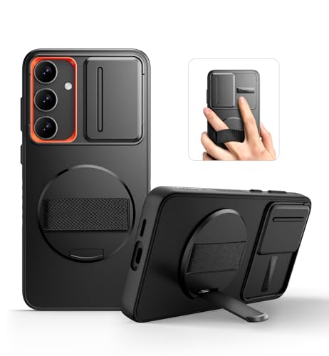 Coque Samsung S24 noire antichoc protectrice avec support de table ajustable