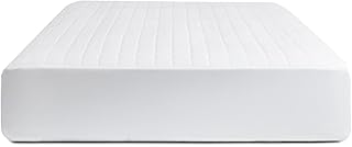Boll & Branch Mattress Protector - Full Size, White Cover - 1 Fitted Protector Included -Padded Fill, Soft, and Breathable - Hypoallergenic and Safe for Sensitive Skin