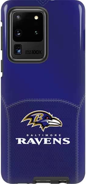 Skinit Pro Phone Case Compatible with Galaxy S20 Ultra 5G - Officially Licensed NFL Baltimore Ravens Zone Block Design