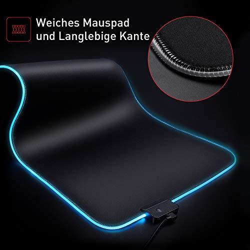 havit Mechanische Tastatur Maus RGB Mauspad Combo Blaue Schalter Kabelgebundene Gaming Tastaturen mit Abnehmbarer Handballenauflage, programmierbarer Maus für PC Computer Desktop - Image 6