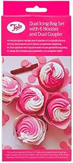 Tala Dual Icing Bag Set With 6 Nozzles and Dual Coupler