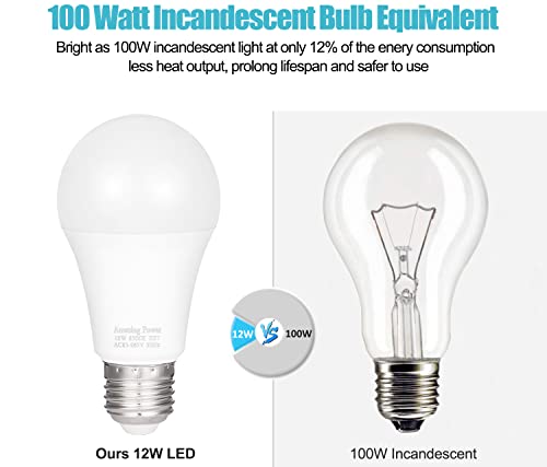 Amazing Power 100W Equivalent E26 E27 Led Bulbs, Daylight White Non-Dimmable Medium Screw Base Light Bulbs 6500K, 4-Pack #TOP2