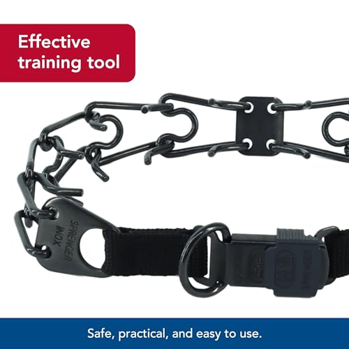 Herm Sprenger - Stainless Steel Ultra-Plus Prong Dog Training Collar with ClicLock - Black - 2.25 mm x 14\" Neck Size; 16\" Chain Length - Thumbnail 3