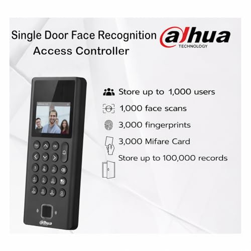 Image of Dahua ASI3204E-W Single Door Face Recognition Access Controller, 2.4 inch Display with 320x240 Resolution, 2-MP Camera Dual-Lens with IR Illumination and DWDR.