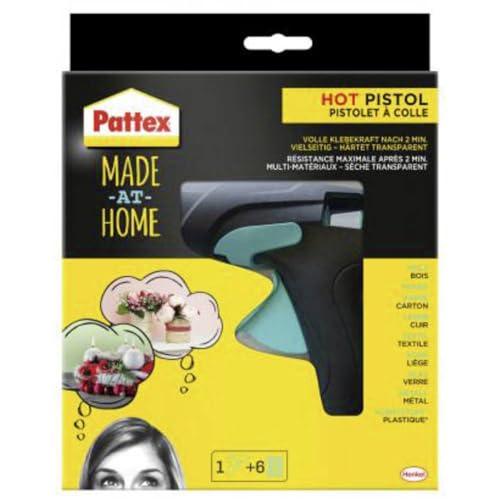 Pattex Made at Home Heißklebepistole, Set mit 6 Klebesticks, 11mm