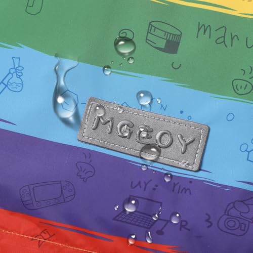 image for MGEOY Girls Rain Jacket Lightweight Waterproof Hooded Cotton Lined Rai